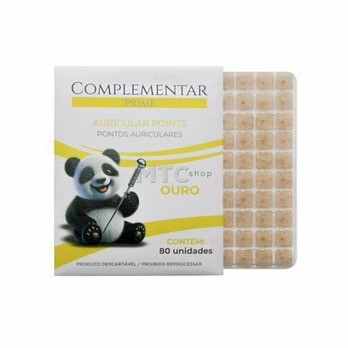 10 Placas Ponto Ouro Para Auriculoterapia - Prime - 80un - Complementar